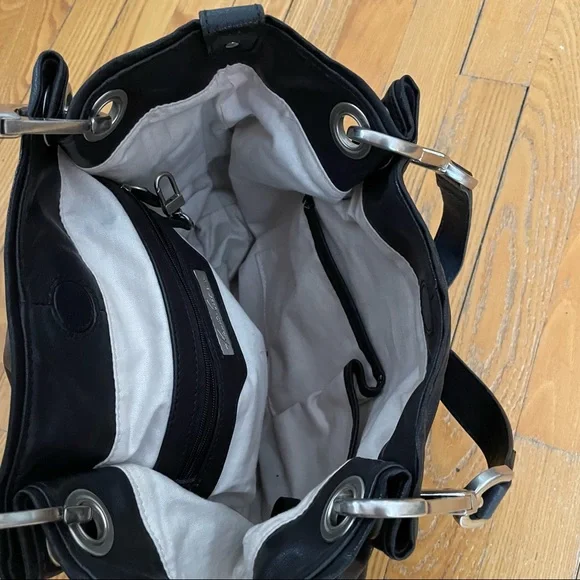 Kenneth Cole Black Leather Bag - Picture 4 of 8